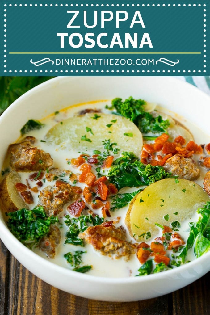 Zuppa Toscana Recipe | Sausage and Potato Soup #soup #sausage #bacon #potato #kale #italianfood #dinner #uzhal