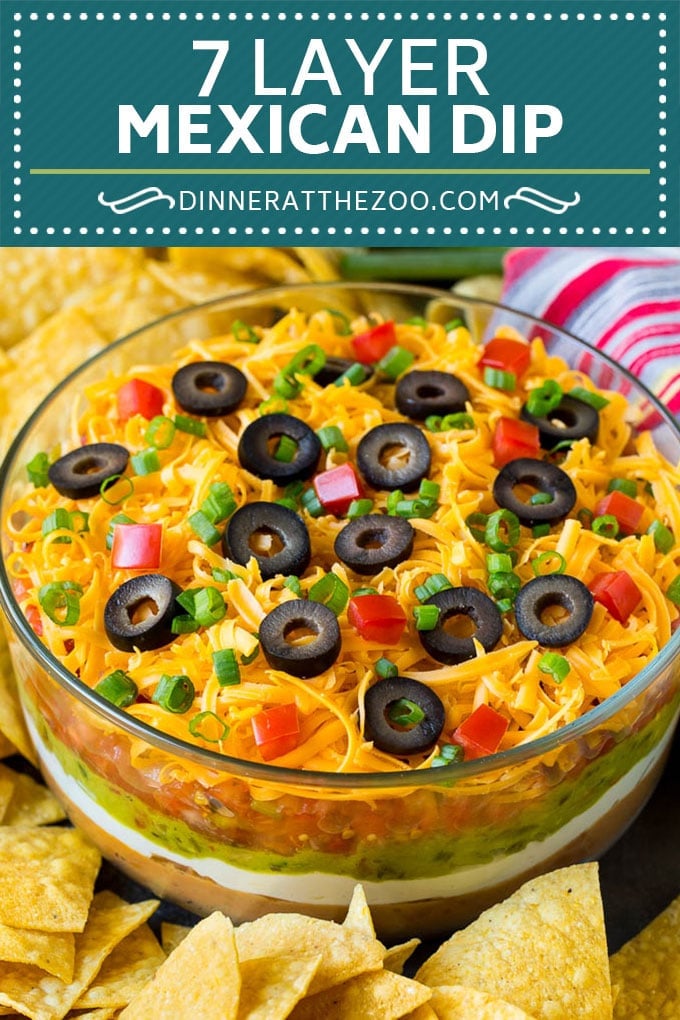 7 Layer Dip Recipe | Mexican Dip #beans #dip #appetizer #avocado #salsa #uzhal