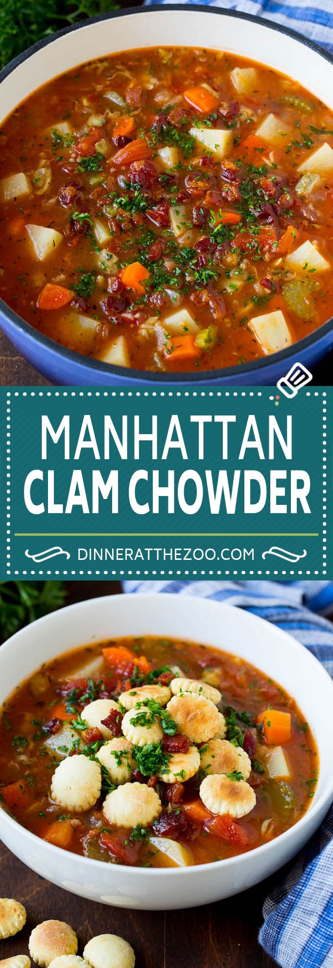 Manhattan Clam Chowder Recipe | Red Clam Chowder #chowder #soup #seafood #clams #bacon #dinner #uzhal