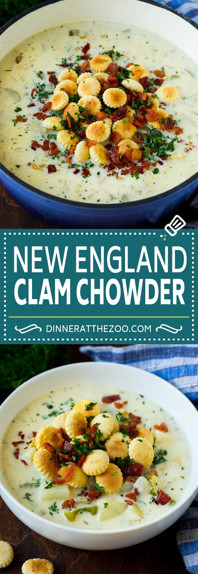 New England Clam Chowder Recipe | White Clam Chowder #chowder #soup #seafood #clams #bacon #dinner #uzhal
