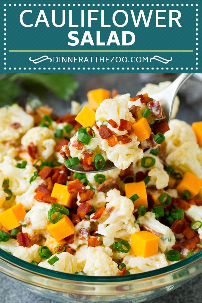 Cauliflower Salad Recipe #salad #cauliflower #bacon #lowcarb #keto #dinner #uzhal