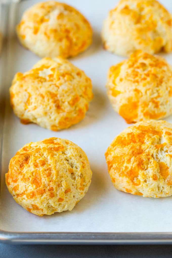 Chicken Pot Pie Soup Recipe | Chicken Soup #soup #chicken #dinner #comfortfood #uzhal Baked biscuits on a sheet pan.