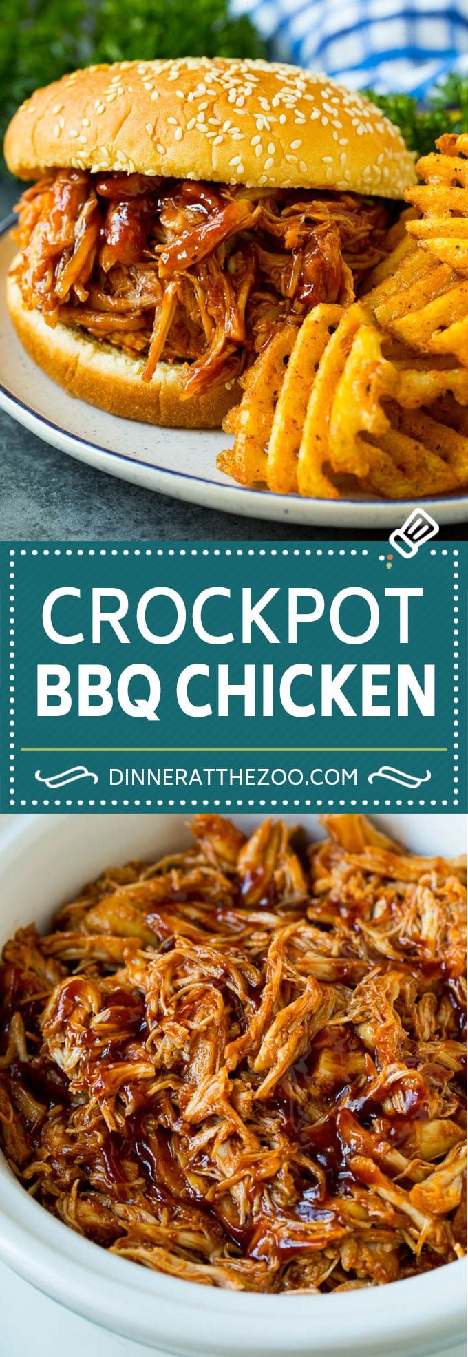 Crockpot BBQ Chicken Recipe | Barbecue Chicken #chicken #bbq #slowcooker #crockpot #dinner #uzhal