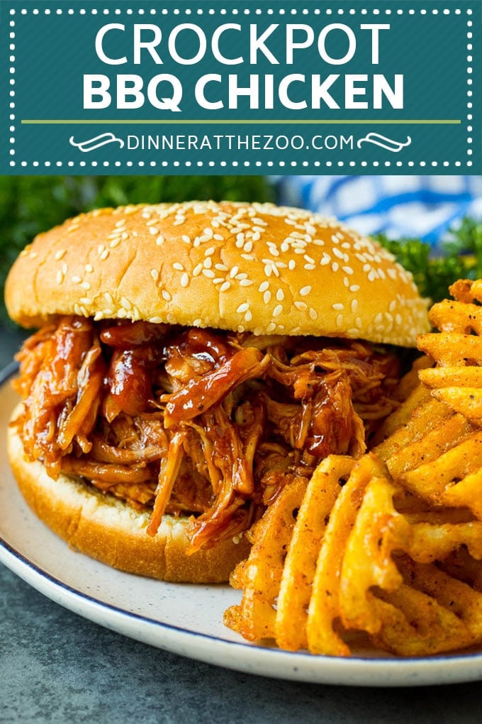 Crockpot BBQ Chicken Recipe | Barbecue Chicken #chicken #bbq #slowcooker #crockpot #dinner #uzhal