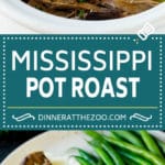 Mississippi Pot Roast #slowcooker #potroast #beef #crockpot #dinner #uzhal