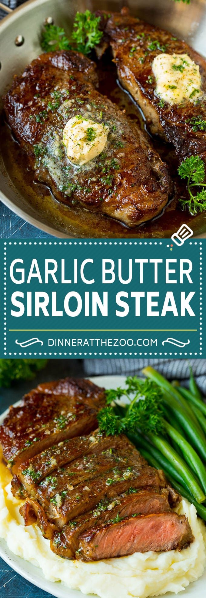 Sirloin Steak with Garlic Butter #steak #beef #dinner #uzhal