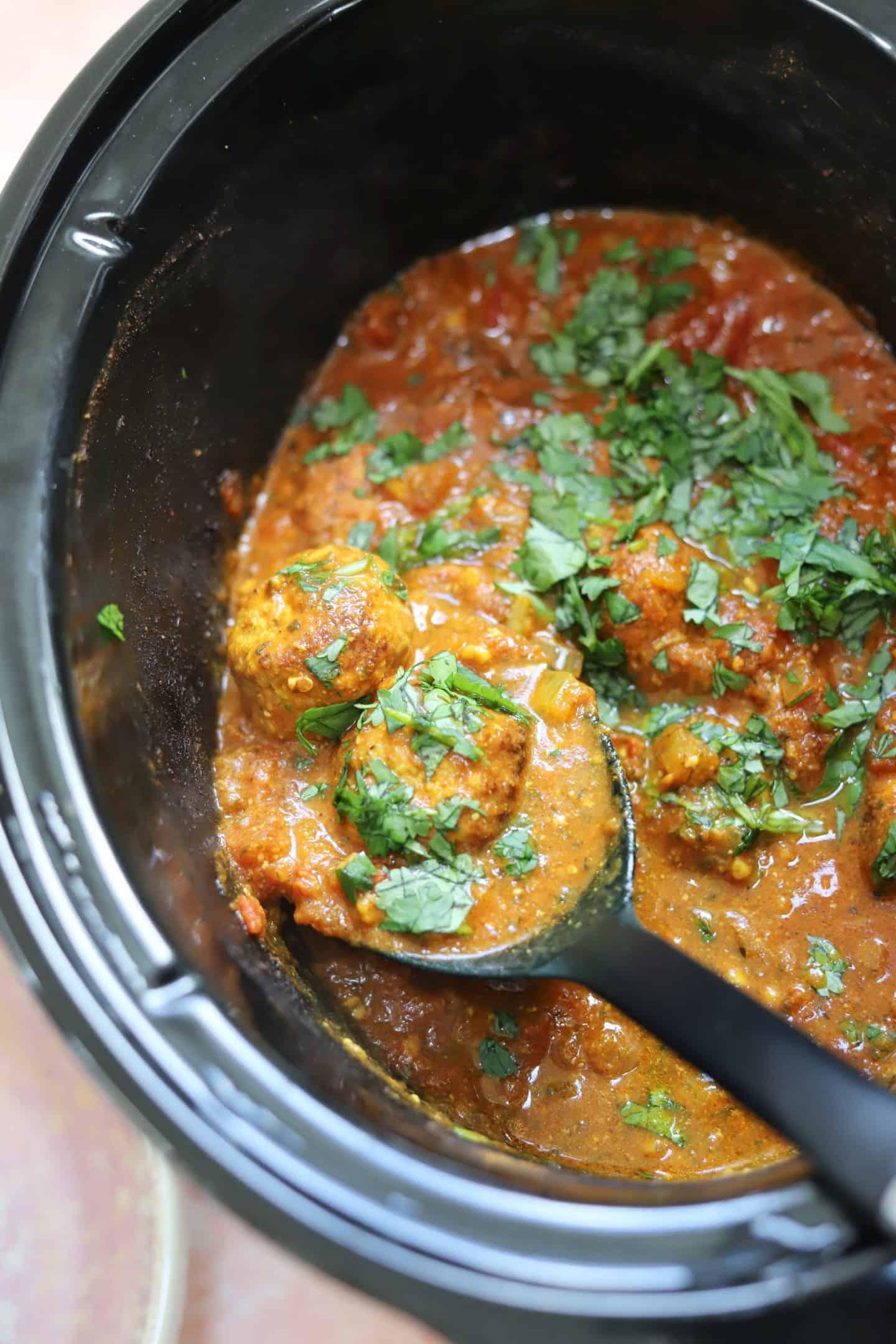 curry di polpette di tacchino senza glutine