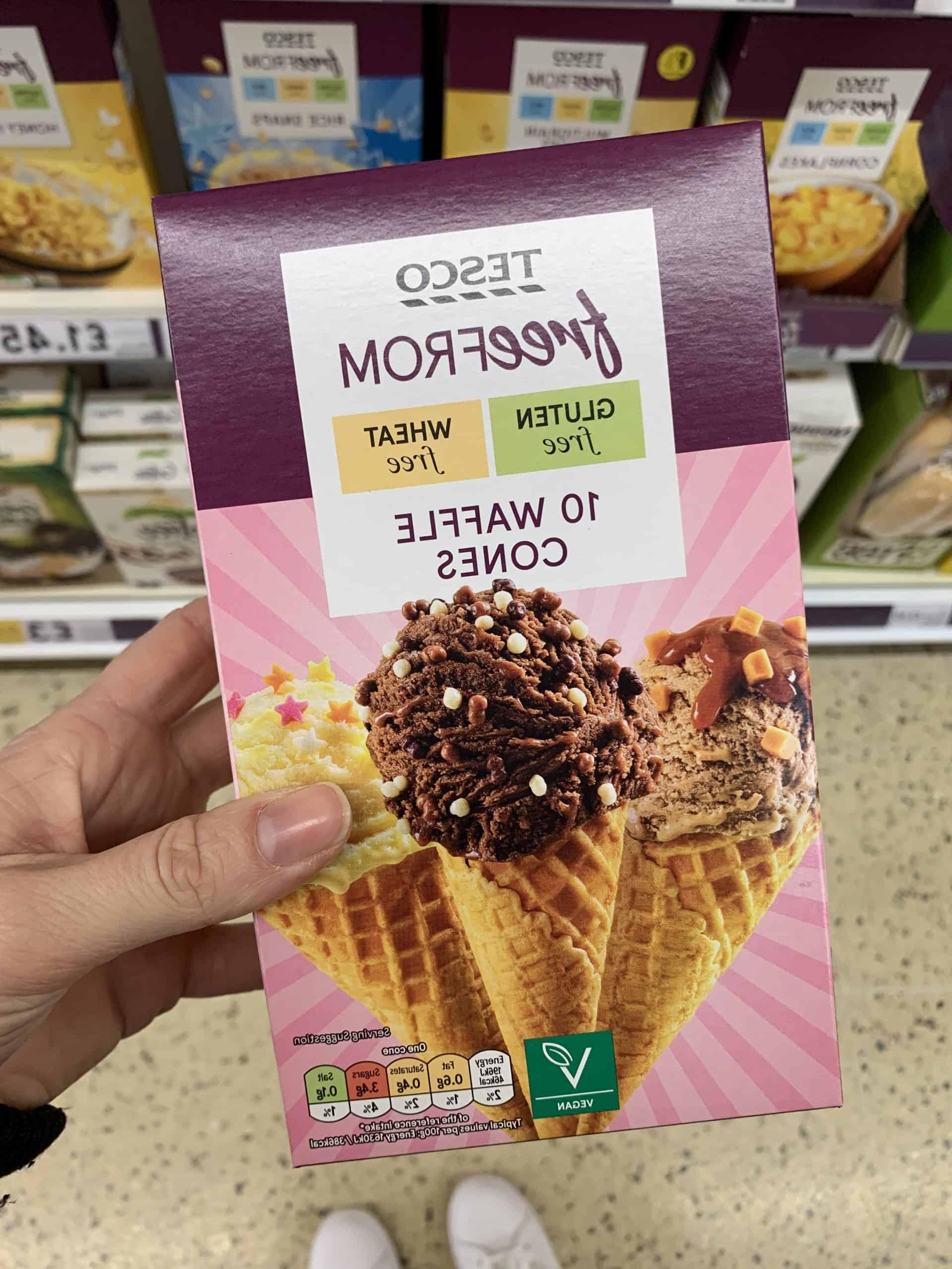 gluten free ice cream cones tesco