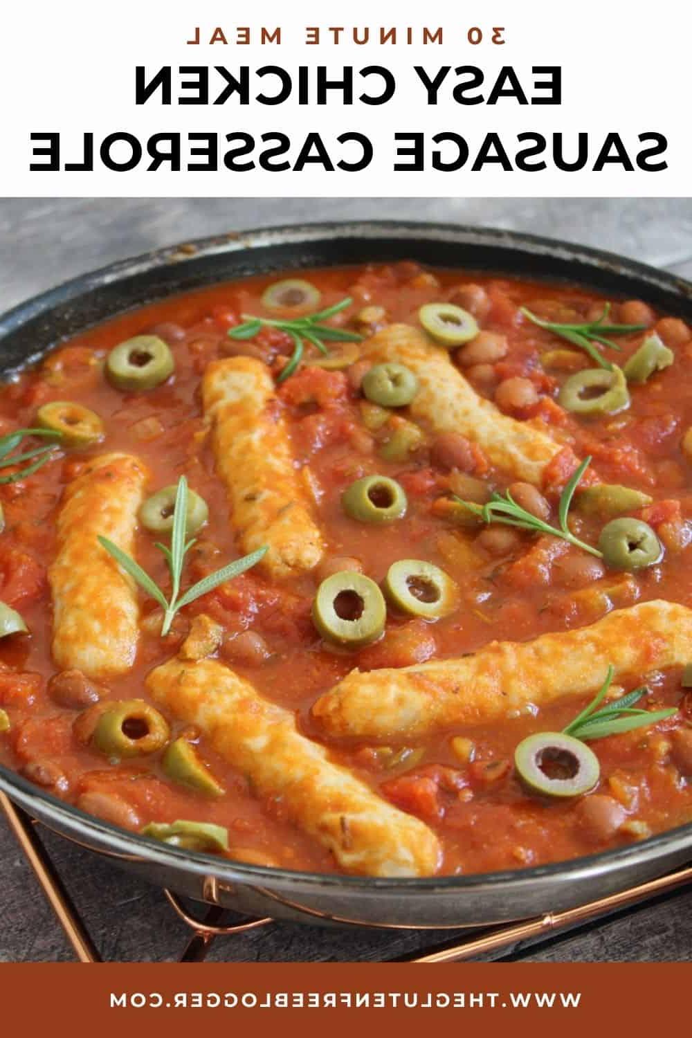casseruola di salsicce di pollo senza glutine