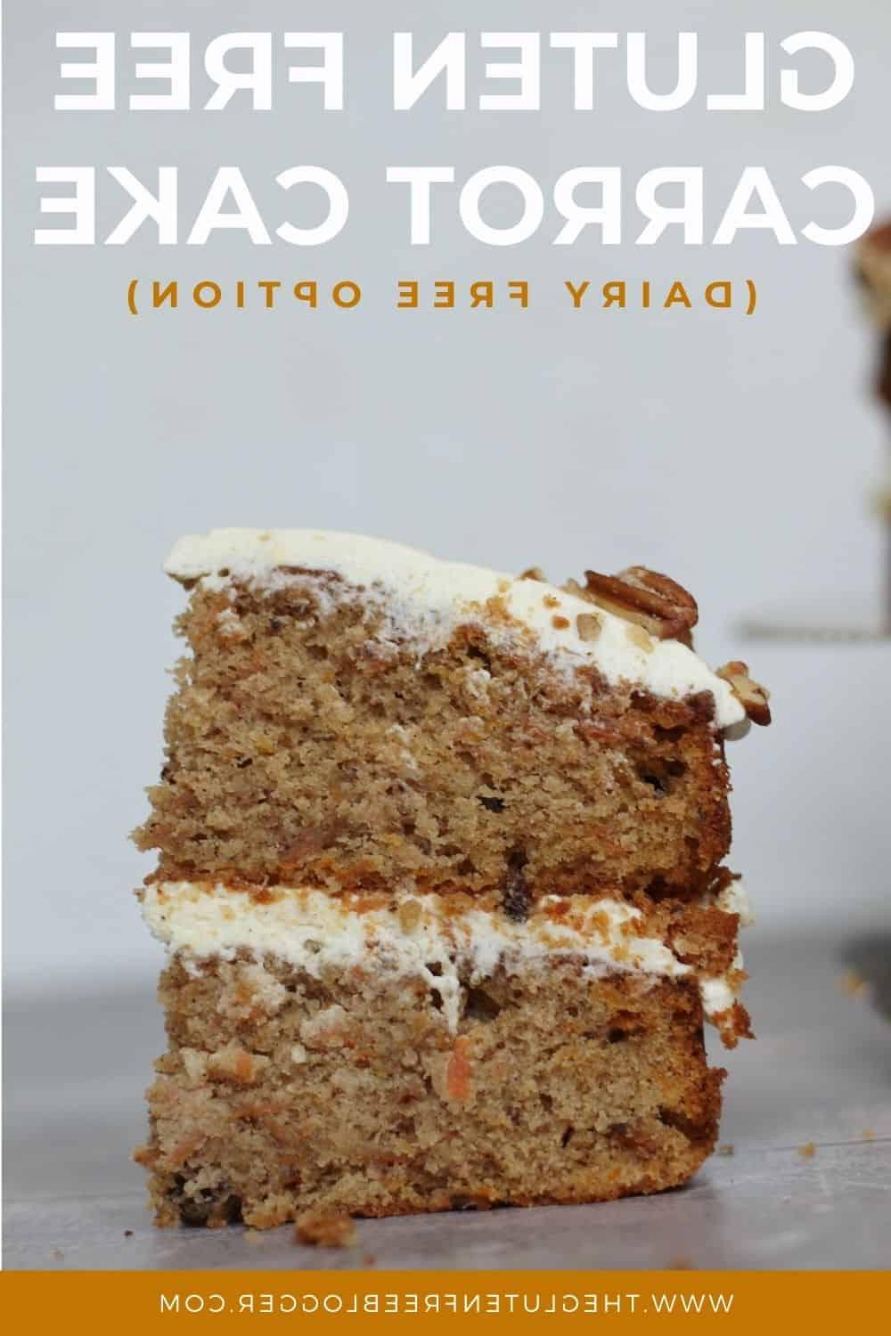 Torta di Carote Senza Glutine e Senza Lattosio su tagliere
