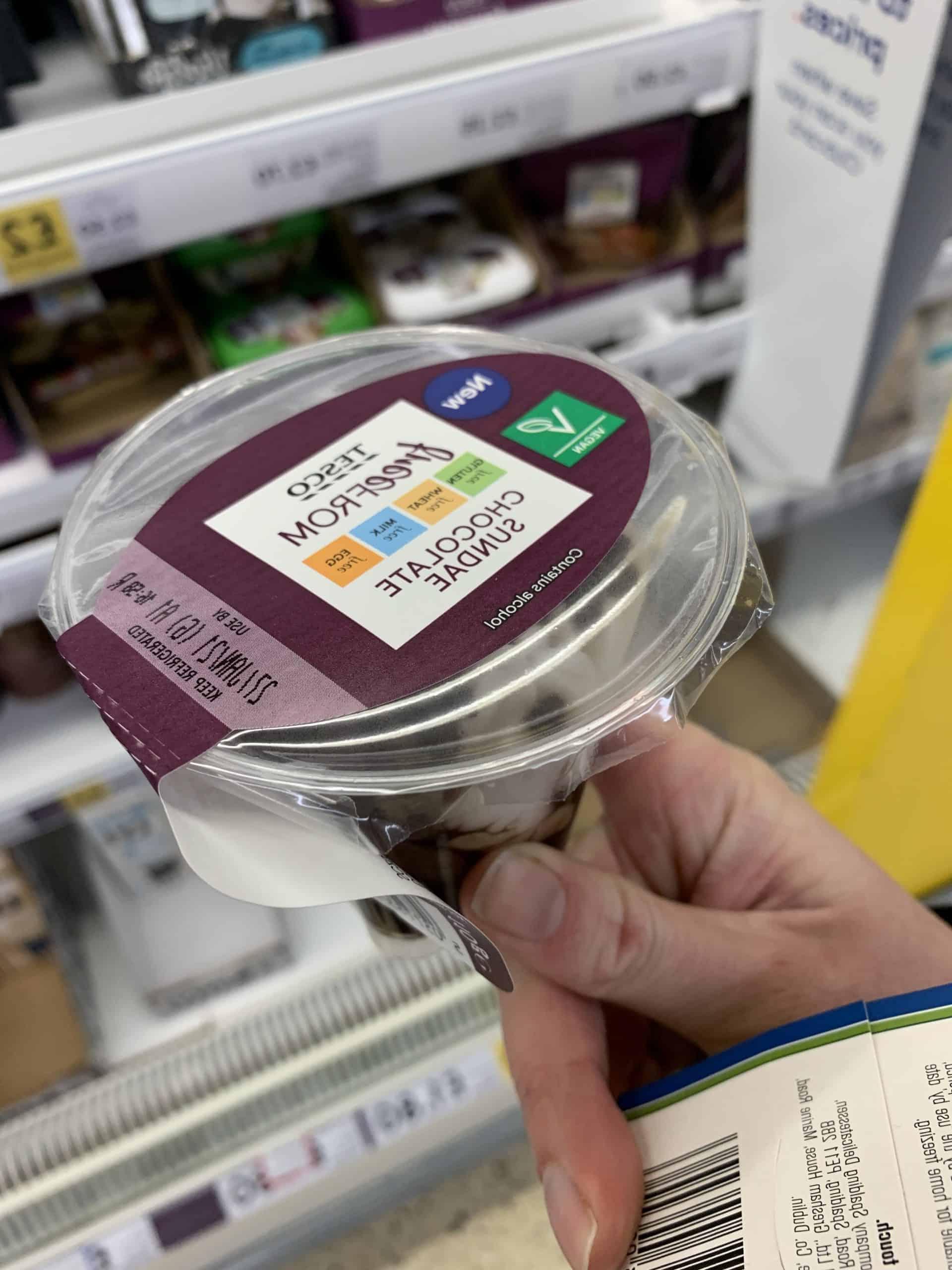 tesco dairy free sundae