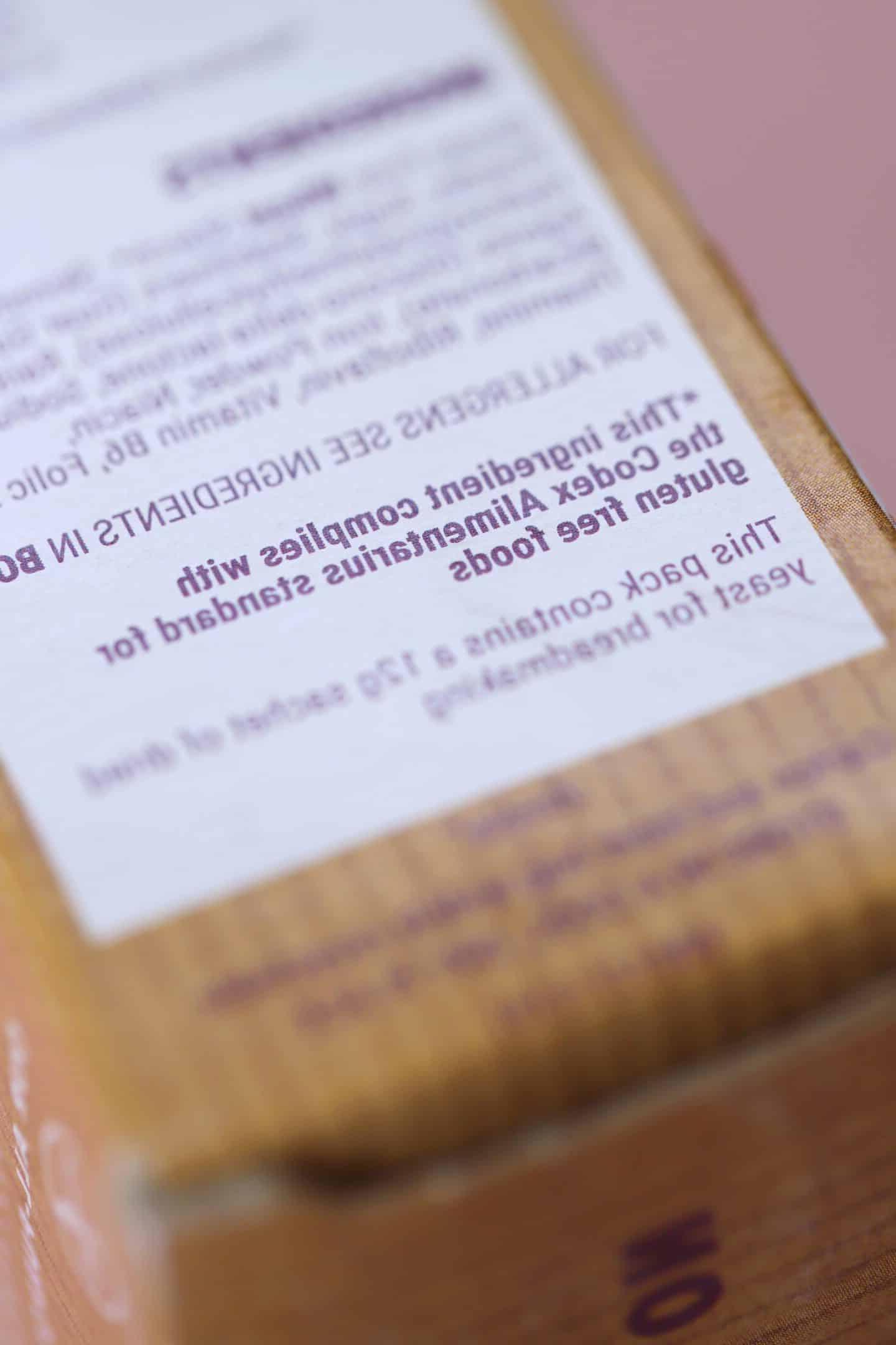 Amido di frumento senza glutine 3 Elenco ingredienti che mostra l'amido di frumento senza glutine evidenziato.