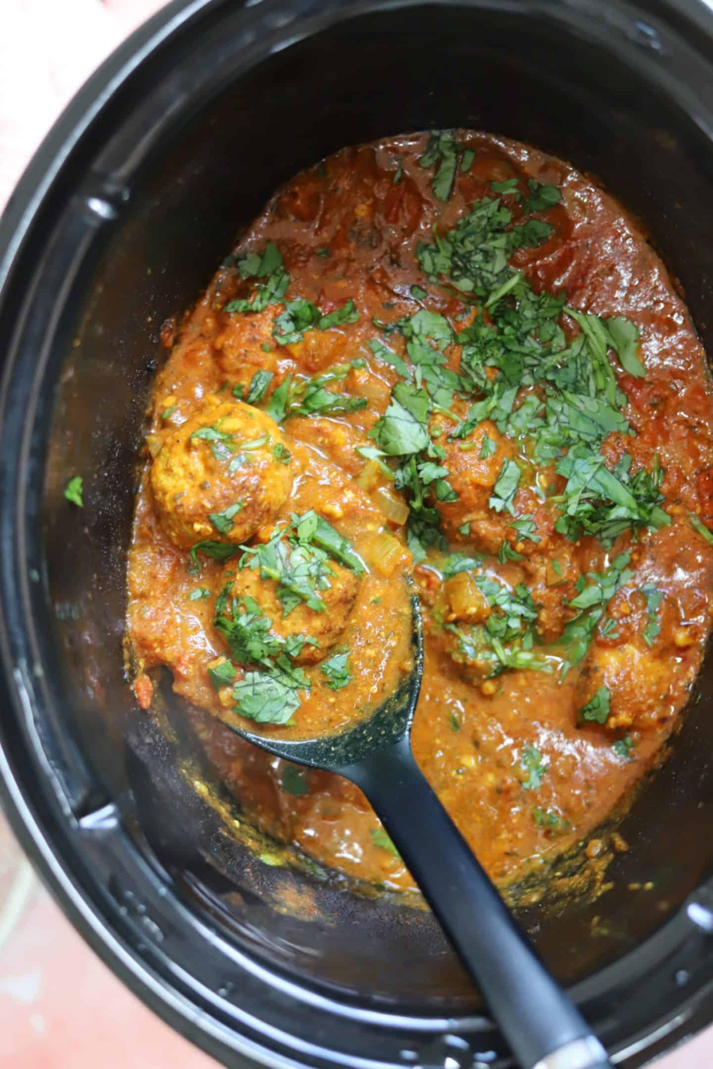 curry di polpette di tacchino senza glutine