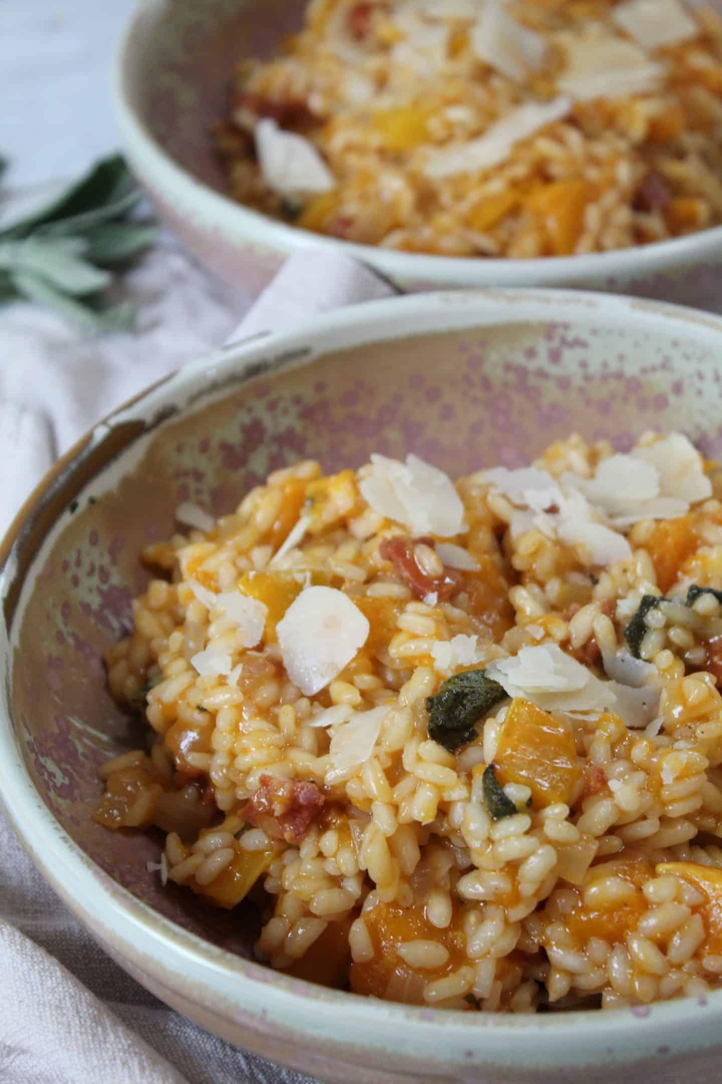 Risotto con Zucca Butternut e Chorizo 4 Butternut Squash and Chorizo Risotto with Sage