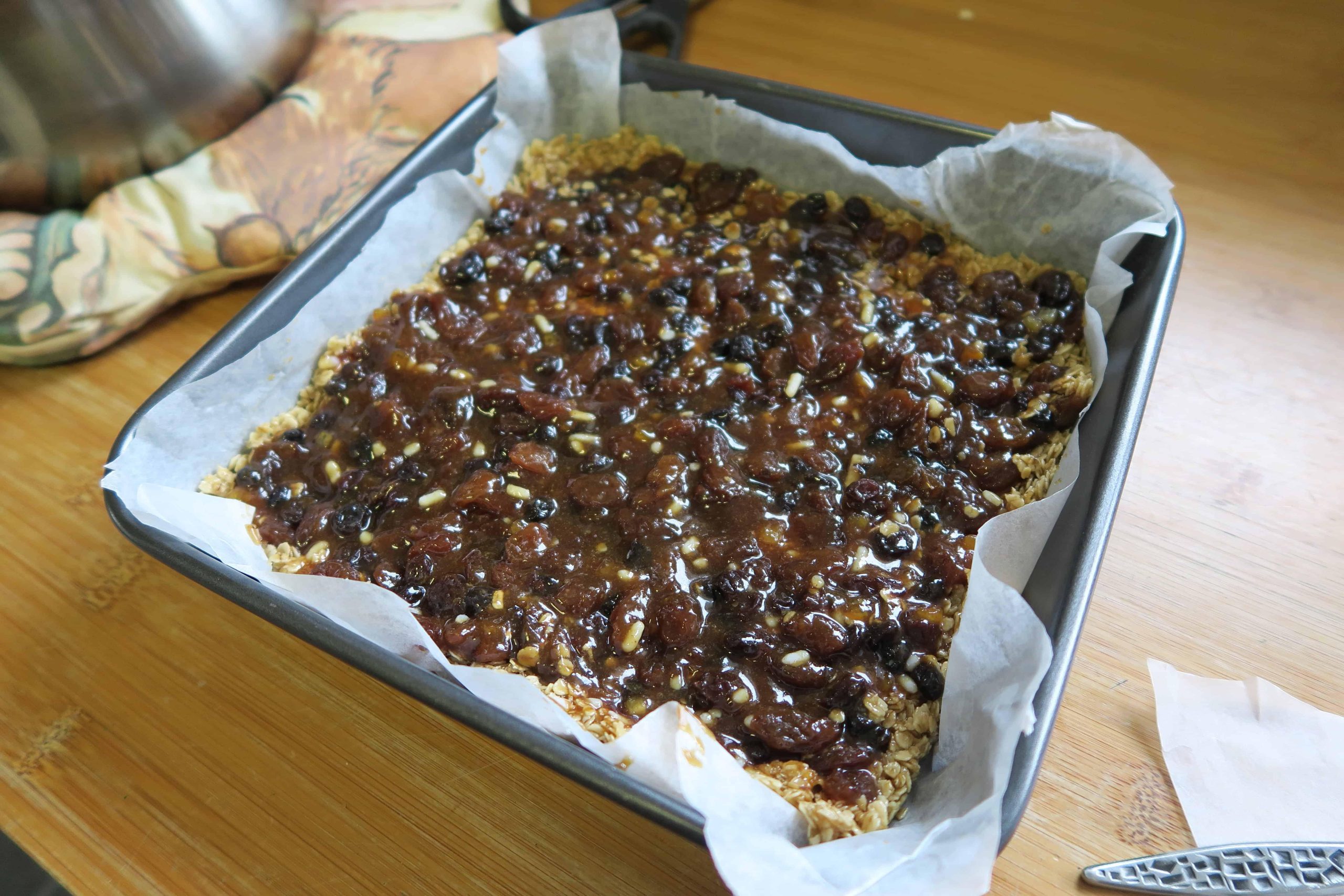 Barretta d'avena al mincemeat senza glutine 5 flapjack al mincemeat senza glutine