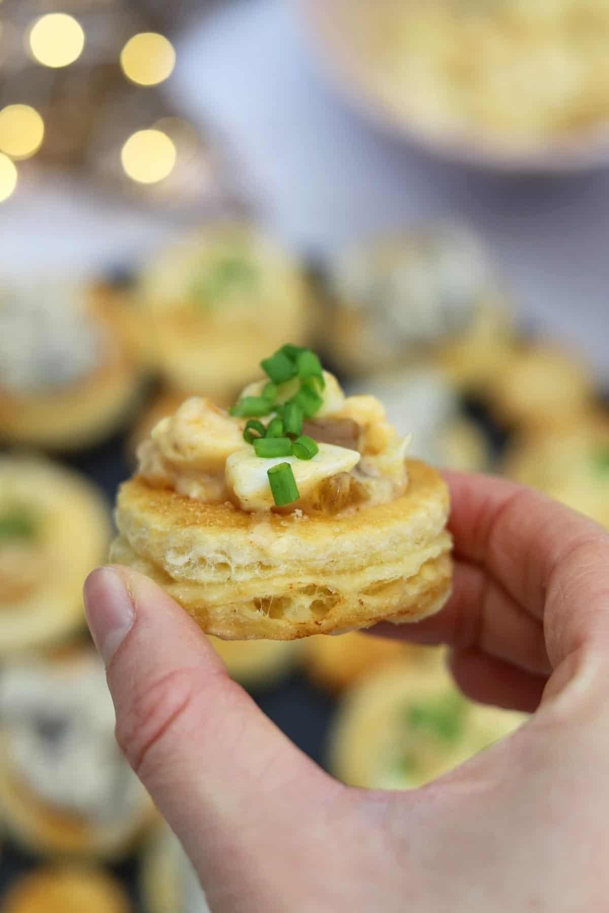 Vol-au-Vent di uova speziate senza glutine