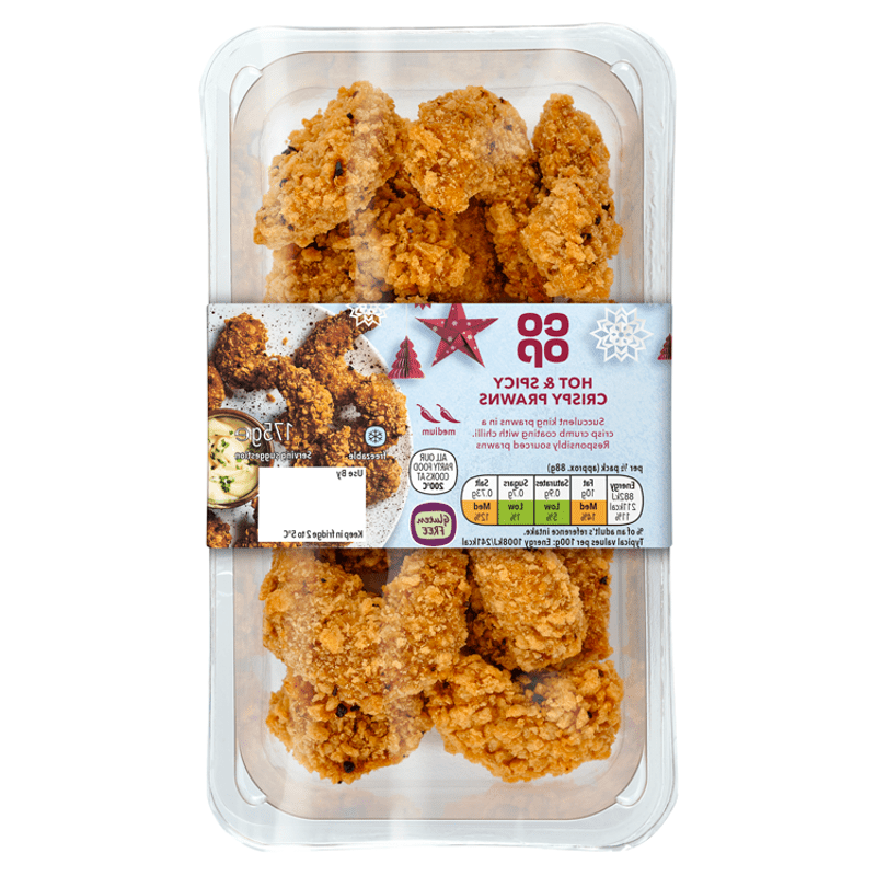Perché il cibo surgelato per le feste di Natale della Co-op non è più senza glutine 6 Co-op Gamberi Rivestiti Piccanti senza glutine per il Natale 2021