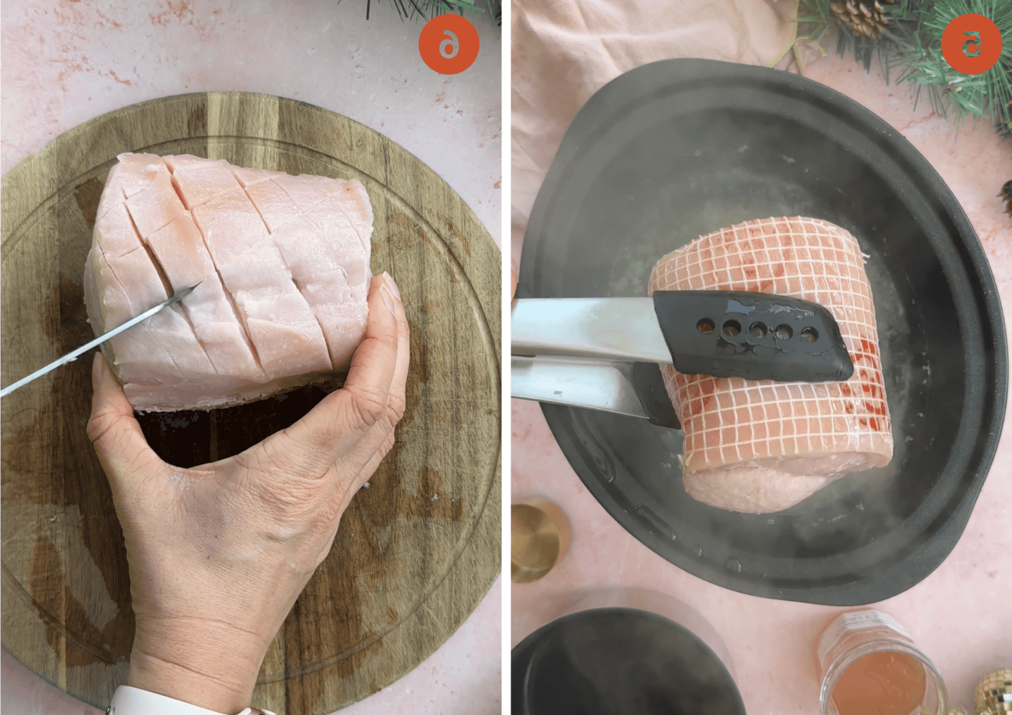 Preparare la glassa di marmellata per il prosciutto in un pentolino.