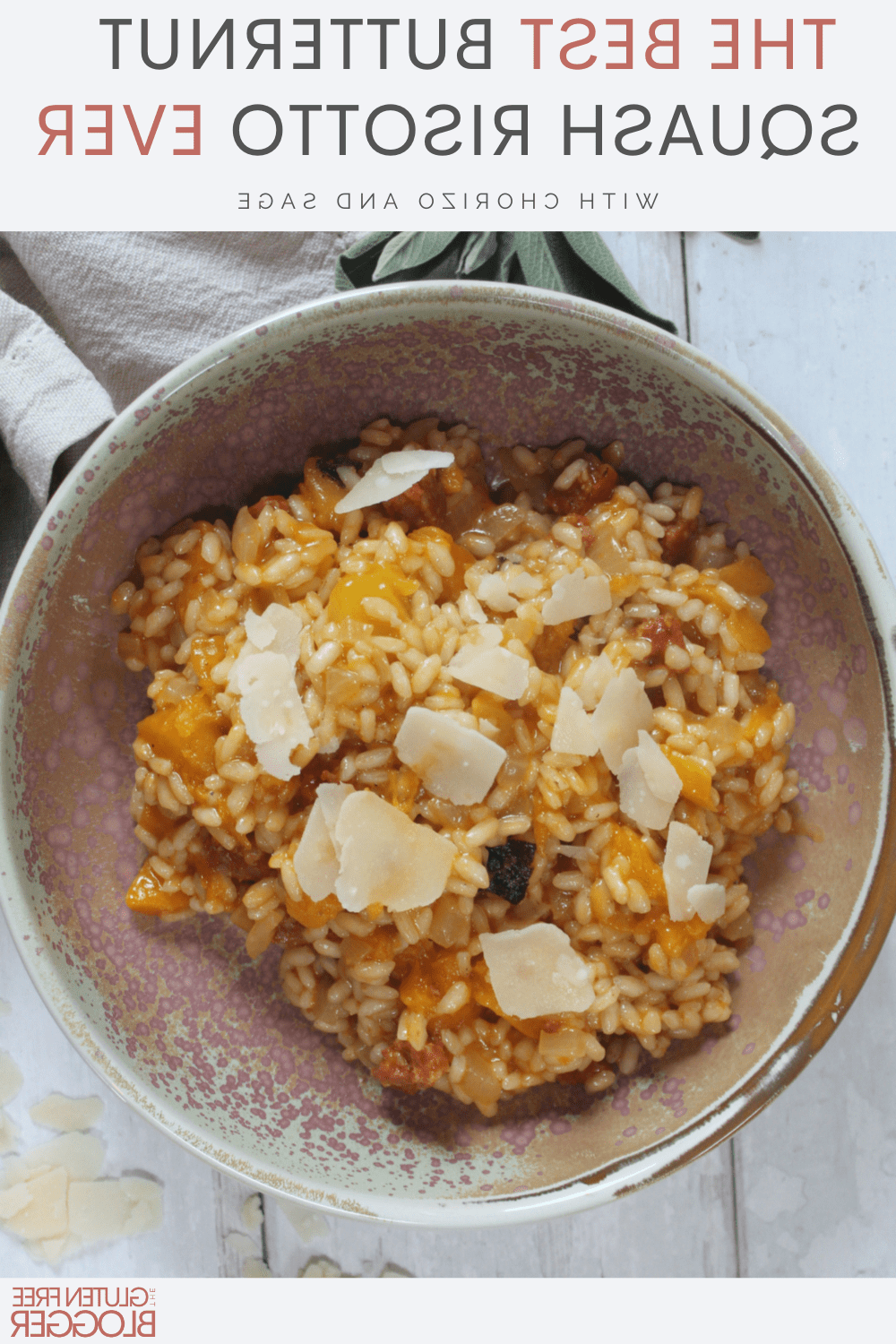 Risotto con Zucca Butternut e Chorizo 7 Butternut Squash and Chorizo Risotto with Sage