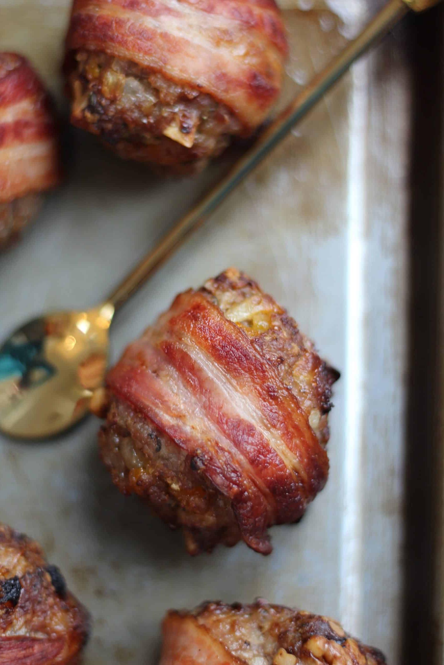 Polpette di ripieno avvolte nella pancetta senza glutine 7 Polpette di Ripieno Senza Glutine Avvolte nel Bacon