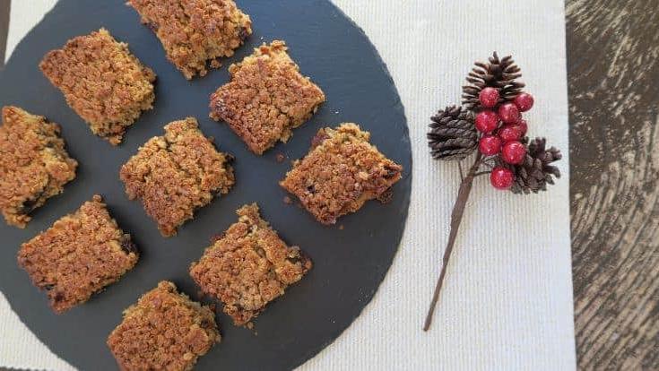 Barretta d'avena al mincemeat senza glutine 8 flapjack al mincemeat senza glutine