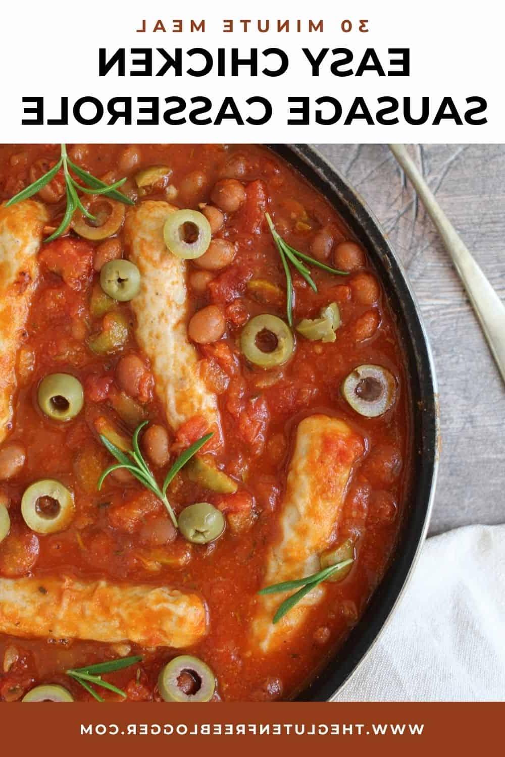 casseruola di salsicce di pollo senza glutine