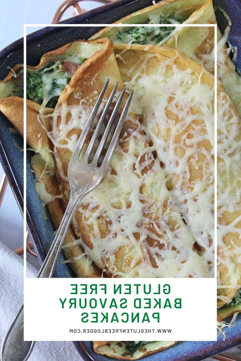 Crêpes salate al forno senza glutine con prosciutto, formaggio e spinaci, ricetta