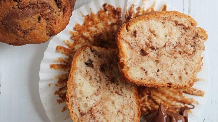 Muffin senza glutine alla banana e Nutella