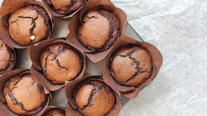 Muffin senza glutine triplo cioccolato