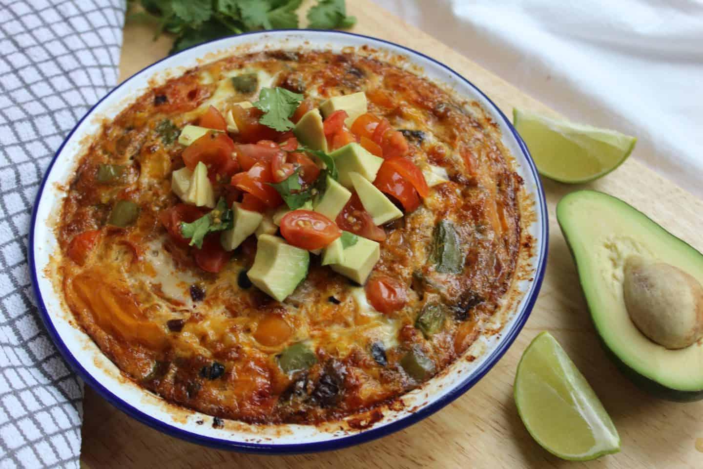Frittata messicana senza glutine pronta per il pasto freddo