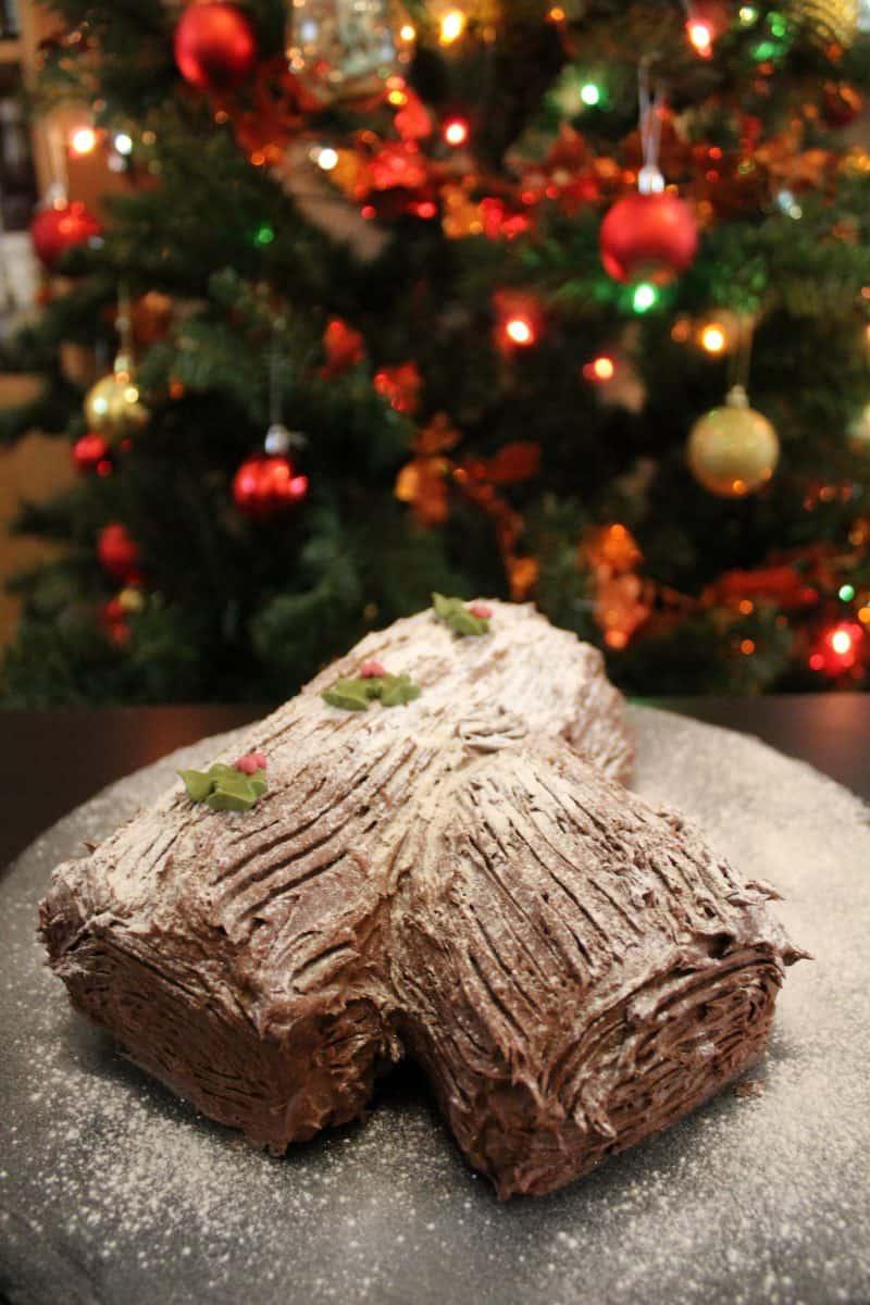 Tronchetto di Natale Senza Glutine pronto per la decorazione