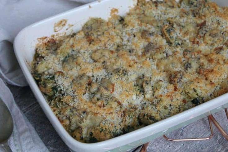 **Gnocchi al Forno con Funghi e Gorgonzola** 7 Gratin di Gnocchi al Forno Cremoso con Funghi e Gorgonzola Senza Glutine