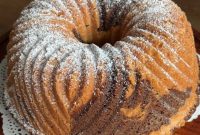 Zesty Lemon and Rich Molasses Swirl Cake