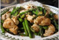 Wok-Kissed Chicken, Asparagus and Pistachio Medley