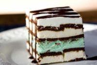 No-Bake Grasshopper Ice Cream Sandwich Cake