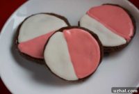 Pink and White Frosted Chocolate Sugar Cookies