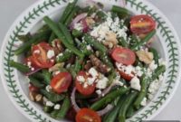 Mediterranean Green Bean Salad with Feta and Walnuts
