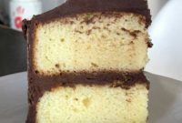 Six-Inch Golden Yellow Cake with Rich Chocolate Frosting
