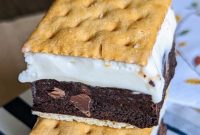 Salty Sweet Saltine Brownie Ice Cream Sandwiches