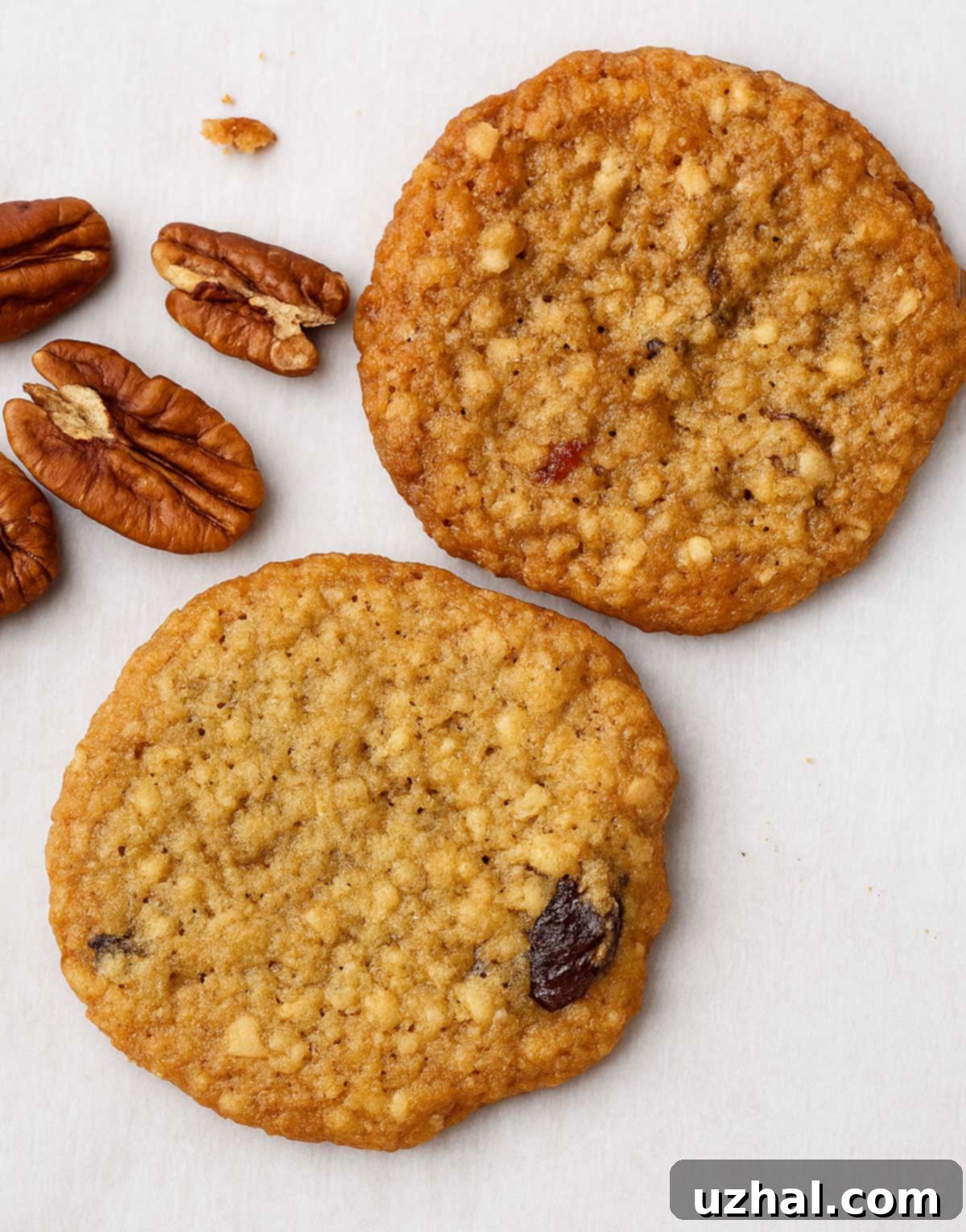 Slice and Bake Crunchy Oatmeal Cookies made with shortening and butter.