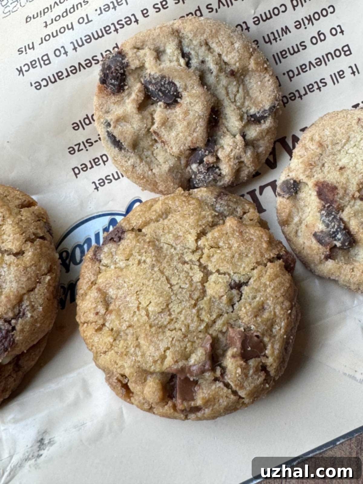 Heavenly Brown Butter Oatmeal Chocolate Chip 5 Famous Amos Cookies and homemade cookies for comparison.