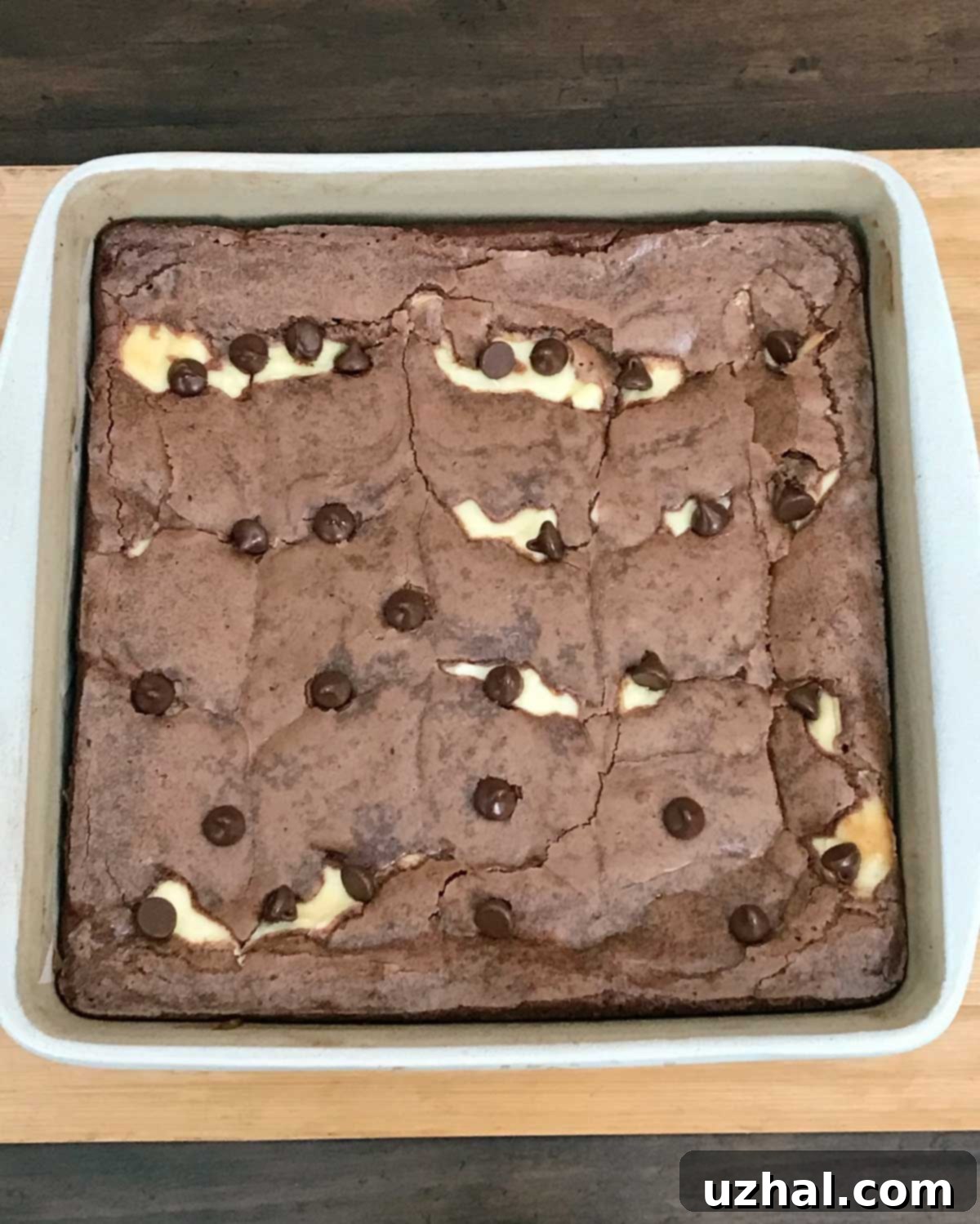 Thick Cream Cheese Brownie slice