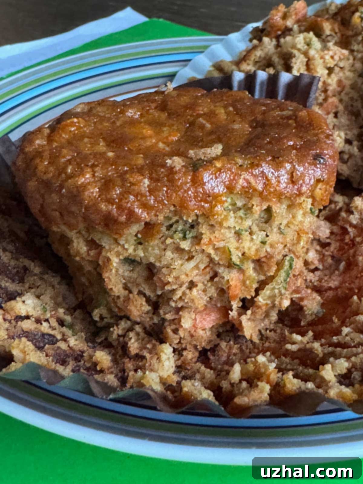 Deliciously Low Carb Morning Glory Muffins 3 Low Carb Morning Glory Muffins with Oat Fiber and Allulose, perfectly baked