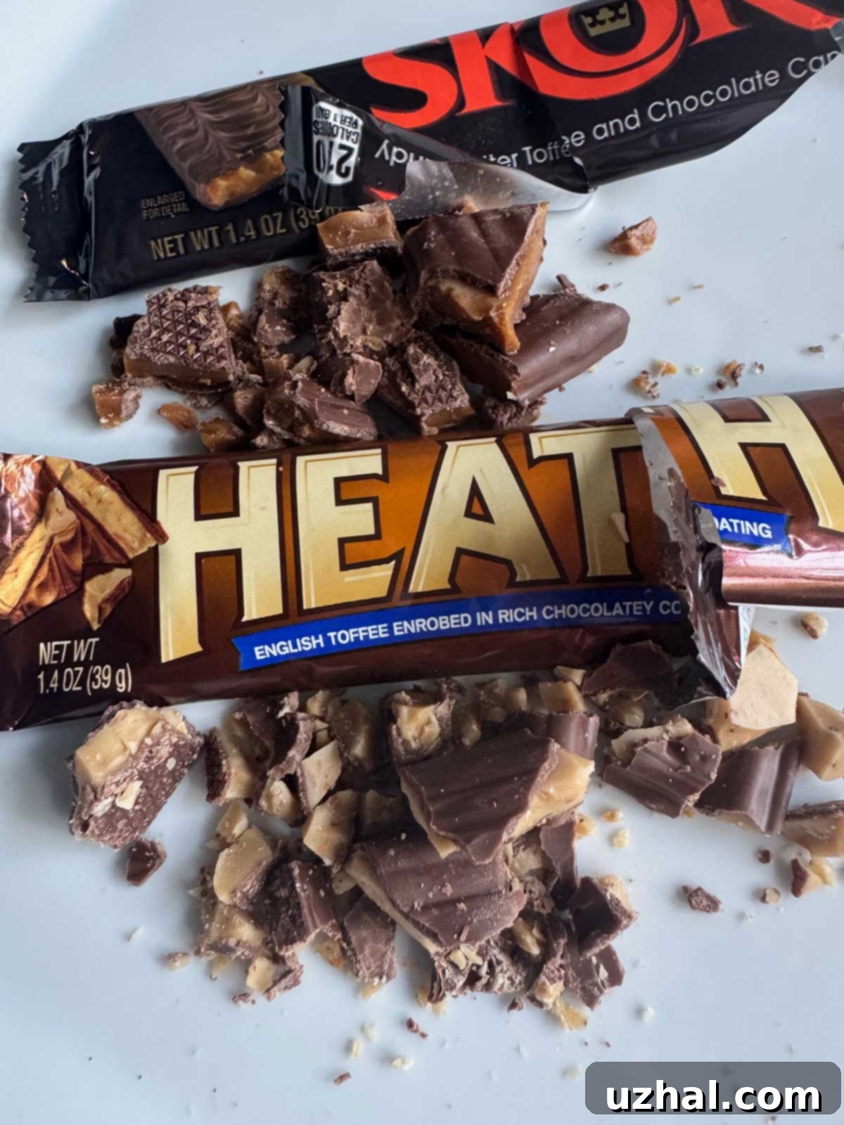 The difference between Skor Bars and Heath Bars. Side by side comparison.