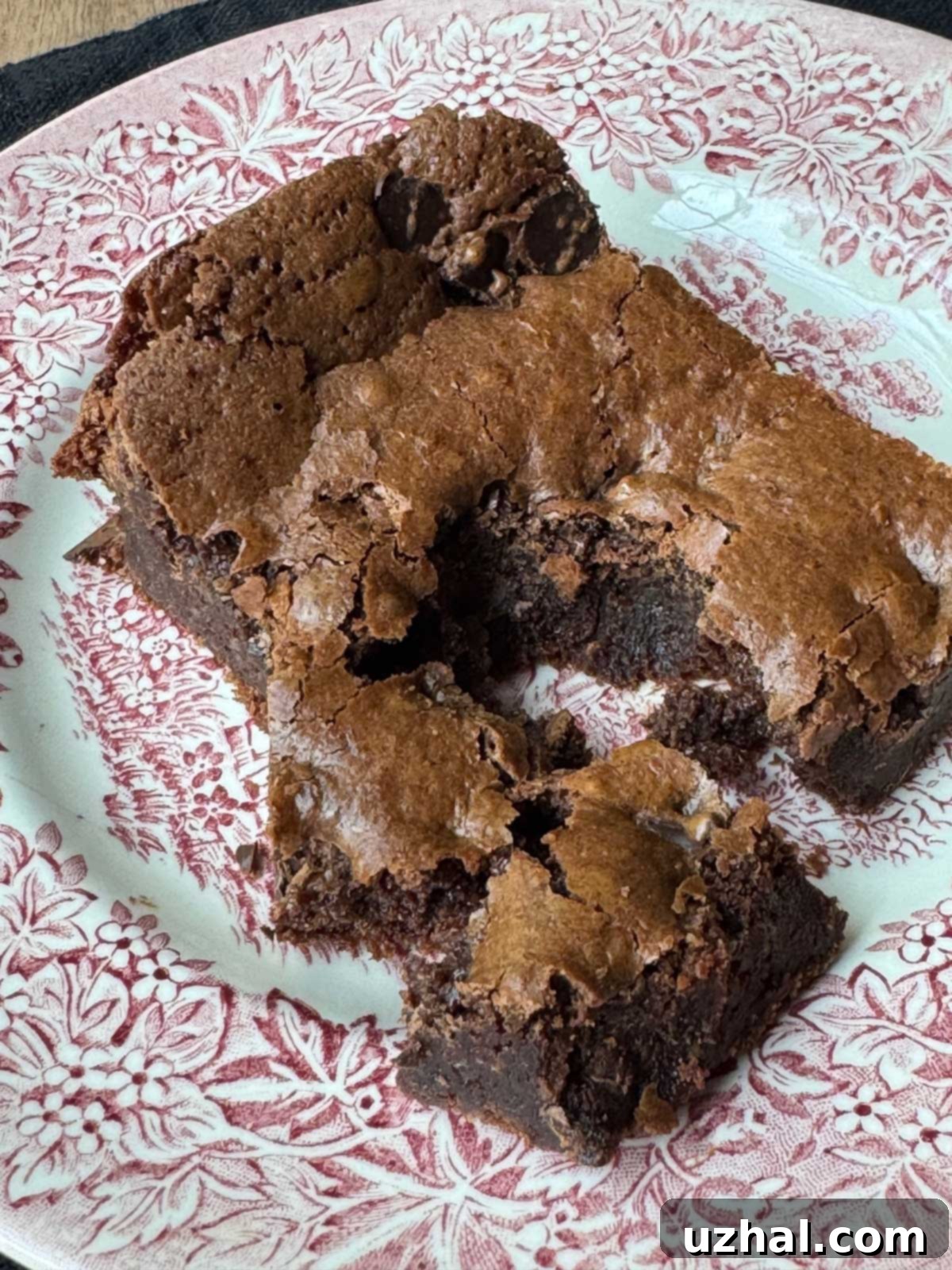 Decadent Hazelnut Brownies 2 Gluten-Free hazelnut flour brownies made with Bob's Red Mill hazelnut flour