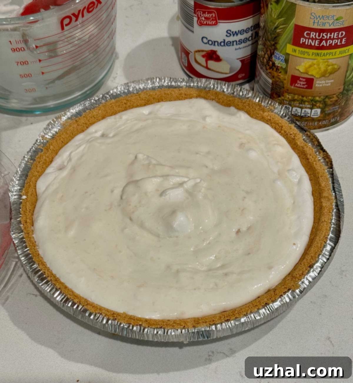 store-bought no-bake pie crust with filling