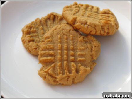 Freshly baked small batch vegan peanut butter cookies on a wire rack