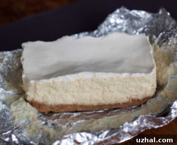 Close-up of a golden-brown mini cheesecake loaf