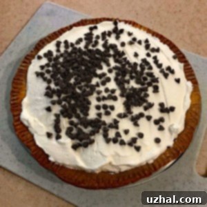 perfect chocolate cream pie with elegant whipped cream swirls