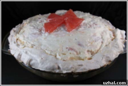 Grapefruit Coconut Angel Pie - A Light and Refreshing Tropical Dessert